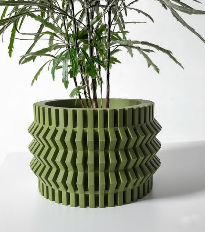 Alio – Der kantige 3D-Pflanztopf mit Zickzack-Struktur