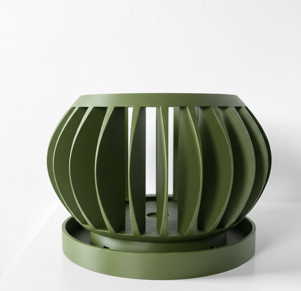 Rene Pflanztopf – Offener 3D-Orchideentopf mit integriertem Belüftungssystem und Abtropfschale