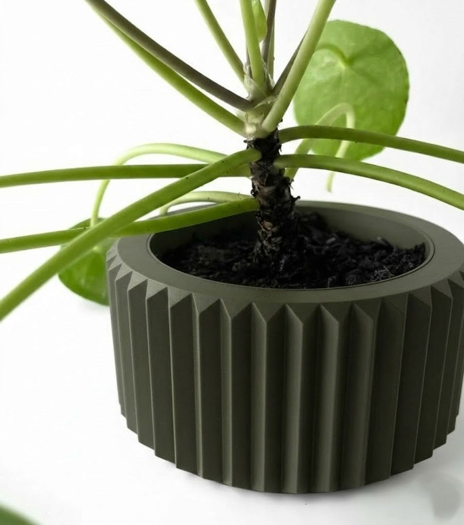 Rilas Pflanztopf – Eleganter 3D-Pflanztopf mit klarer Linienstruktur