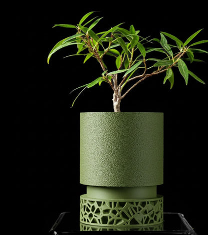 Vori 2.0 Pflanztopf – Urbaner Zylinder trifft filigranes 3D-Sockeldesign