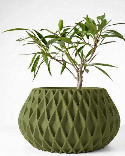 Der Rivio – 3D-Pflanztopf mit rautenartiger Gitterstruktur