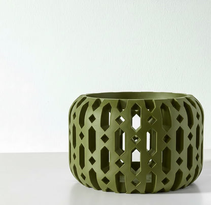 Ritar Pflanztopf – Geometrischer 3D-Orchideentopf mit facettenreicher Struktur und Belüftungsdesign