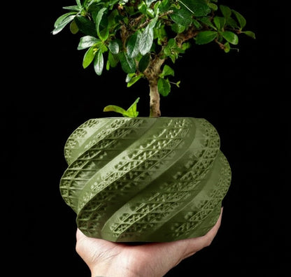 3D Pflanztopf „Muschel“ – Skulpturale Eleganz in Spiralform