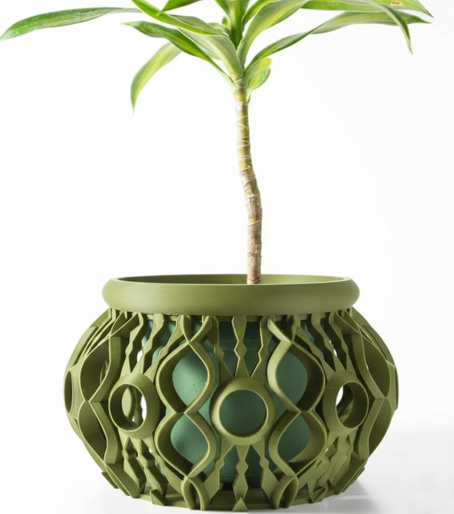 Lyren 3D Orchideen-Pflanztopf – Kunstvolle Geometrie für stilvolle Pflanzenpräsentation