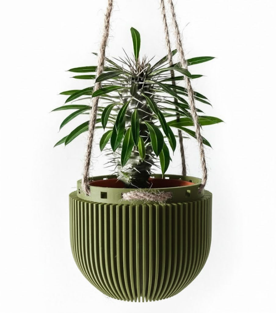 Der Jani – Skulpturaler 3D-Hängepflanztopf für schwebende Urban-Jungle-Looks