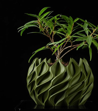 Gedrehter – Der skulpturale 3D-Pflanztopf in Bewegung