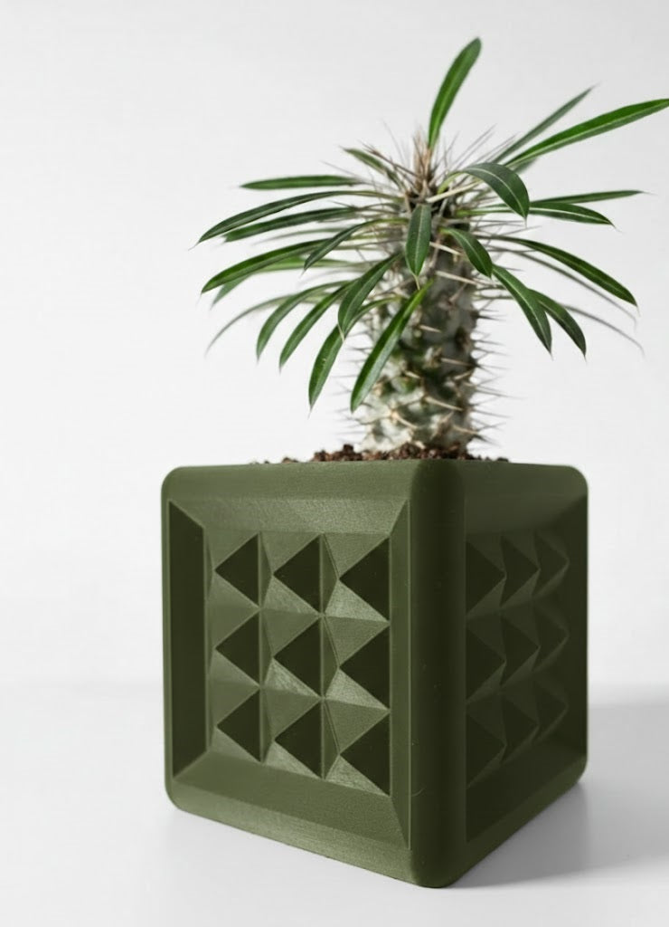 3D Pflanztopf „Novo“ – Geometrie in kubischer Klarheit