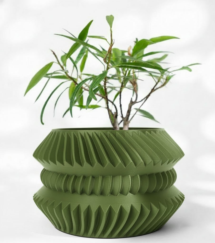 Der Jako – Futuristischer 3D-Pflanztopf mit rhythmischer Struktur
