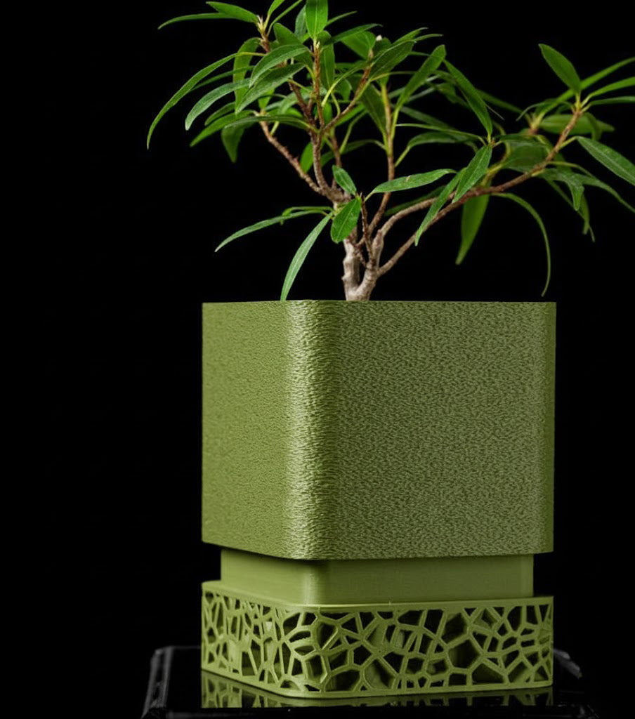 Vori Square Planter – Kantiger Minimalismus trifft 3D-Kunst