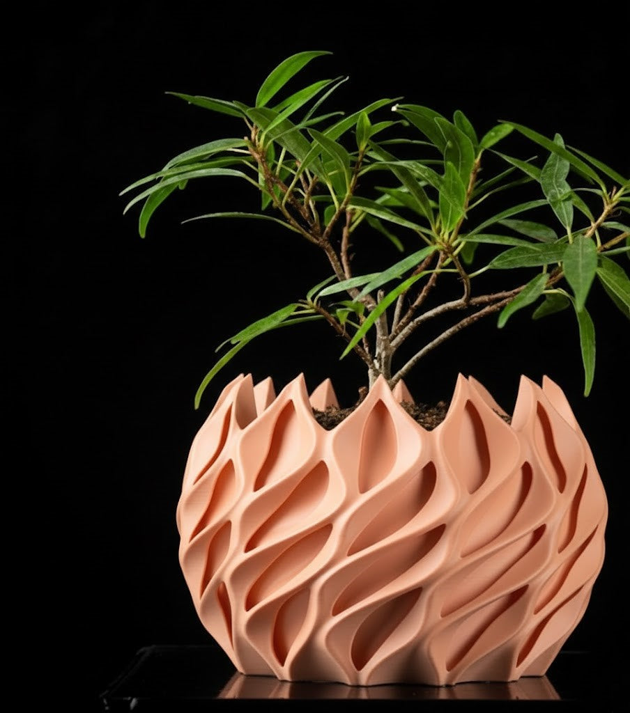 Gedrehter – Der skulpturale 3D-Pflanztopf in Bewegung