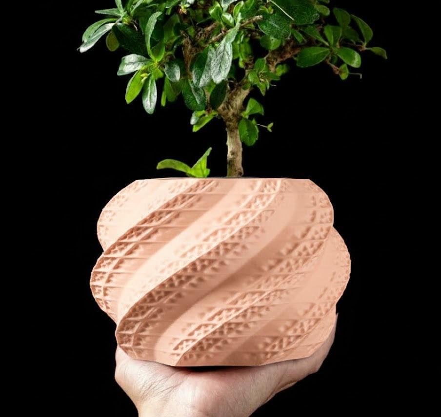 3D Pflanztopf „Muschel“ – Skulpturale Eleganz in Spiralform