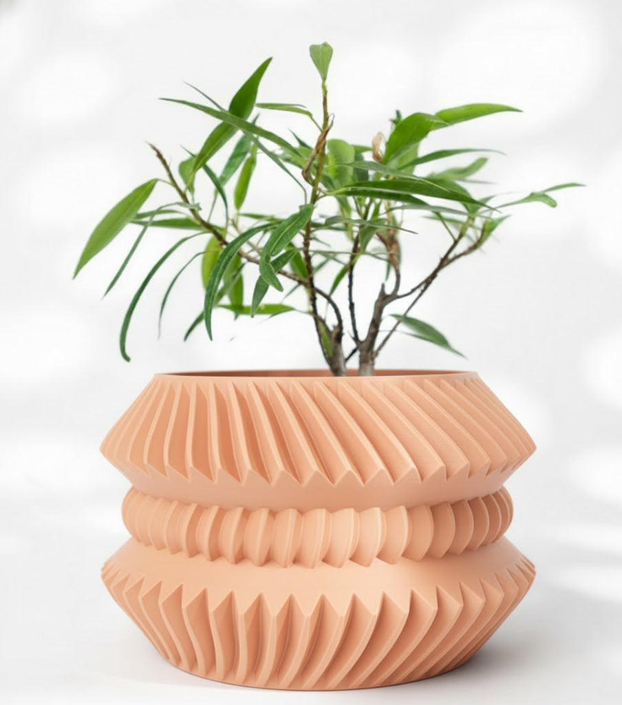Der Jako – Futuristischer 3D-Pflanztopf mit rhythmischer Struktur