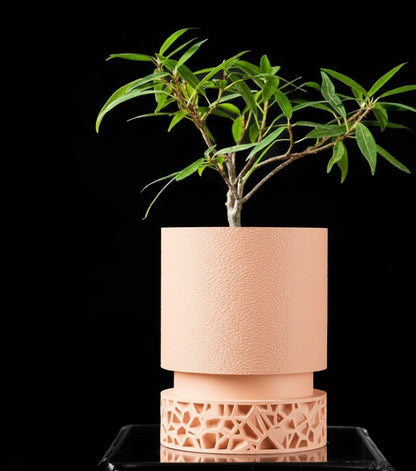 Vori 2.0 Pflanztopf – Urbaner Zylinder trifft filigranes 3D-Sockeldesign