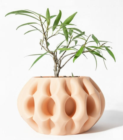 Der Xiomu – Skulpturaler 3D-Pflanztopf mit futuristischer Tiefenstruktur