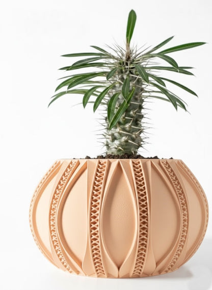 Ryne – 3D-Pflanztopf mit ornamentaler Rillen-Geometrie