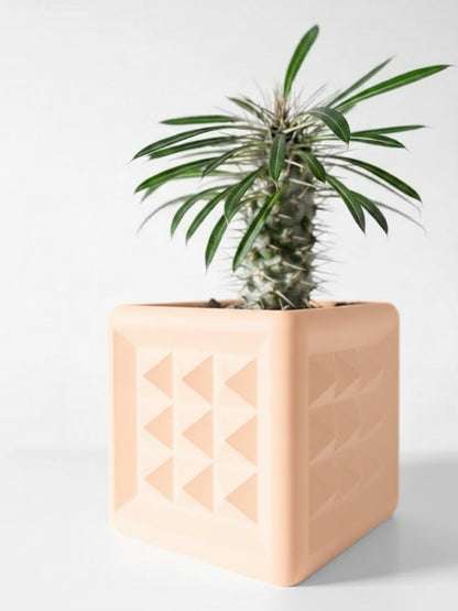 3D Pflanztopf „Novo“ – Geometrie in kubischer Klarheit