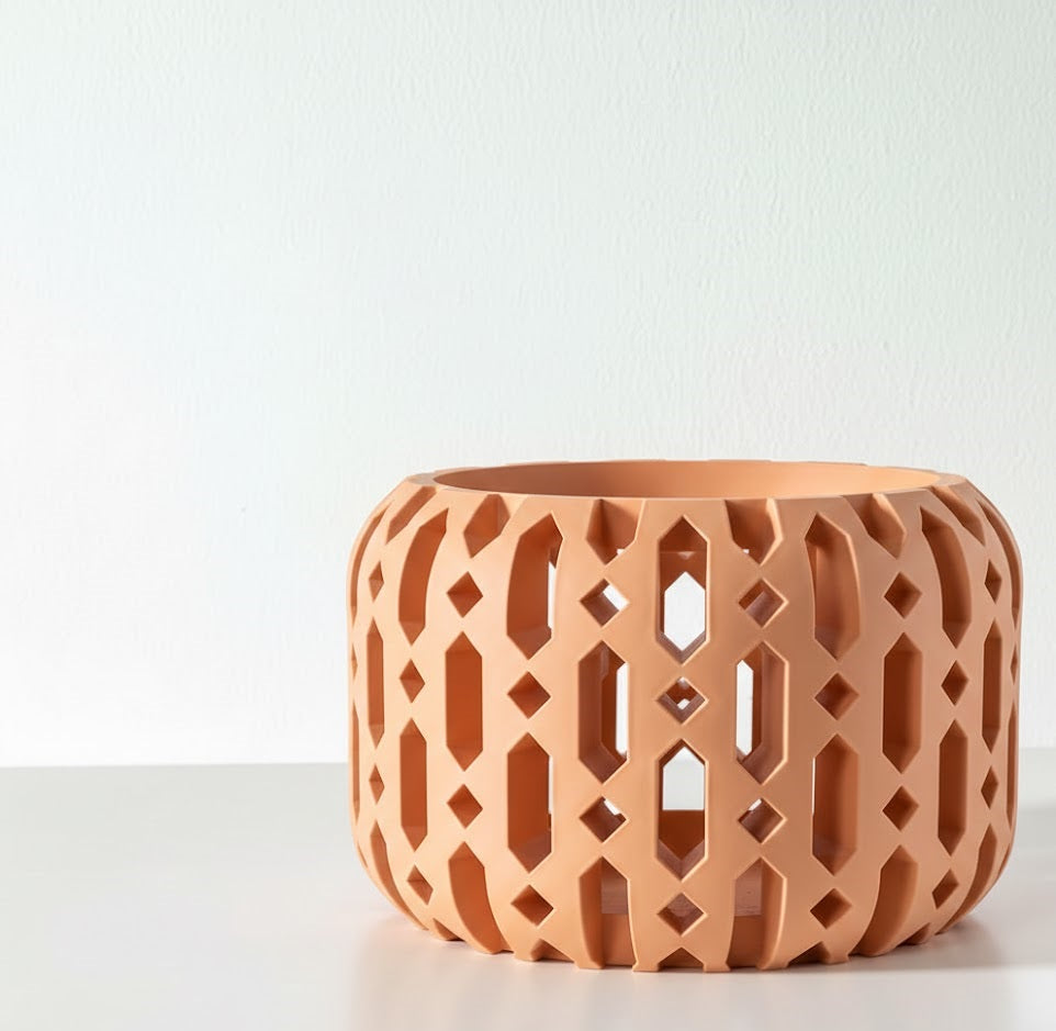 Ritar Pflanztopf – Geometrischer 3D-Orchideentopf mit facettenreicher Struktur und Belüftungsdesign