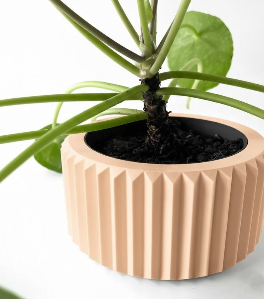 Rilas Pflanztopf – Eleganter 3D-Pflanztopf mit klarer Linienstruktur