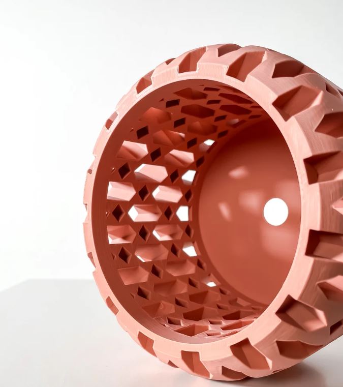 Ritar Pflanztopf – Geometrischer 3D-Orchideentopf mit facettenreicher Struktur und Belüftungsdesign