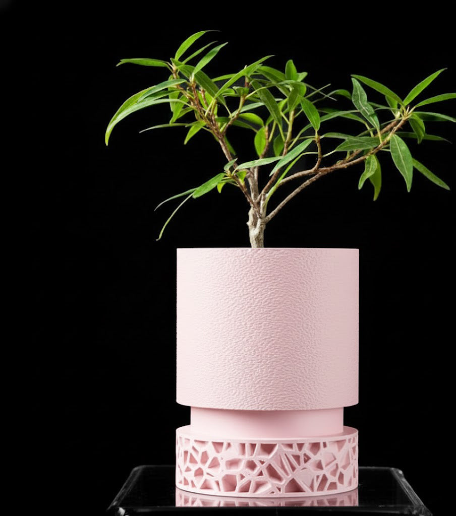 Vori 2.0 Pflanztopf – Urbaner Zylinder trifft filigranes 3D-Sockeldesign