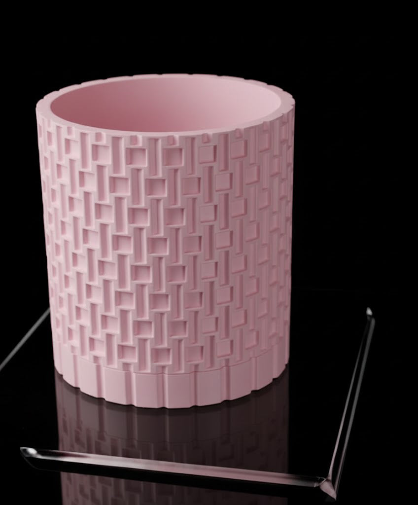 Fliesenpflanztopf – Geometrische Eleganz in 3D-Form