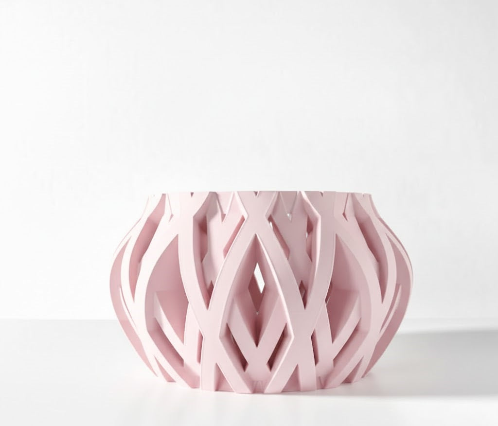 Rimo Pflanztopf – Organischer 3D-Orchideentopf mit verschlungenem Belüftungsdesign und Abtropfschale
