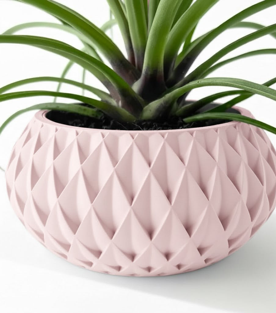 Cinor Pflanztopf – Skulpturaler 3D-Pflanztopf mit facettenreichem Diamantmuster