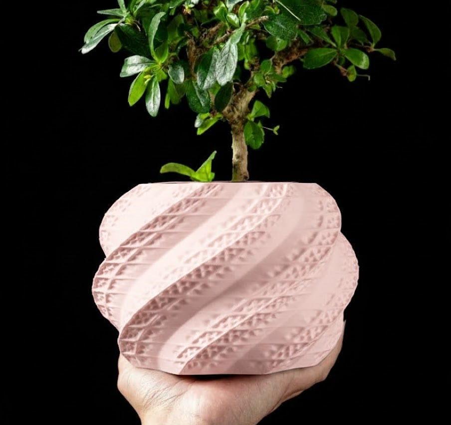3D Pflanztopf „Muschel“ – Skulpturale Eleganz in Spiralform