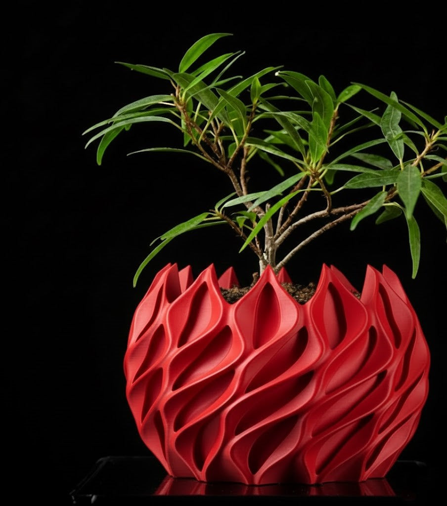 Gedrehter – Der skulpturale 3D-Pflanztopf in Bewegung