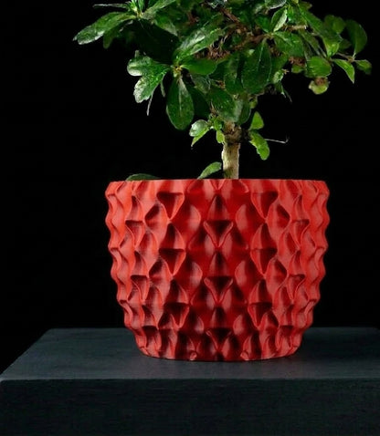 Tri-Wave Pflanztopf – Organische Wellen im futuristischen 3D-Look