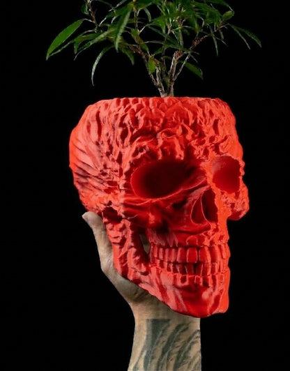 Totenkopf Pflanztopf – Makaber schön in 3D