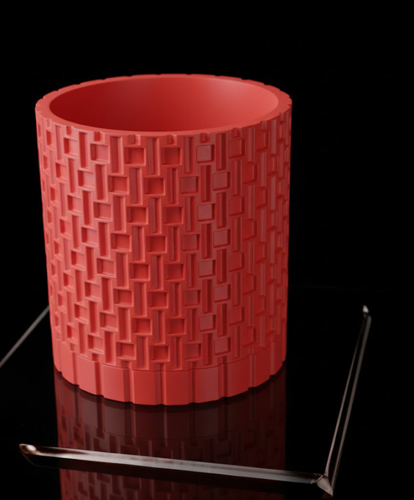 Fliesenpflanztopf – Geometrische Eleganz in 3D-Form