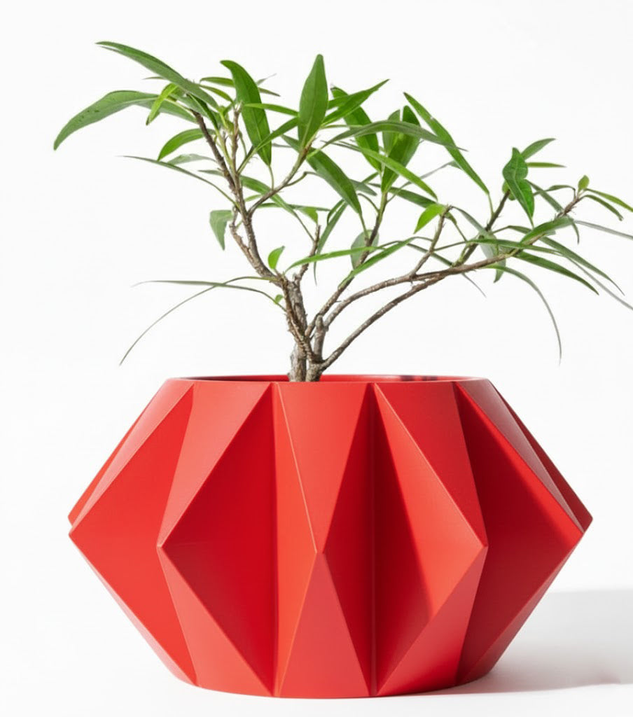 Der Koni – Geometrischer 3D-Pflanztopf mit markanter Facettenstruktur
