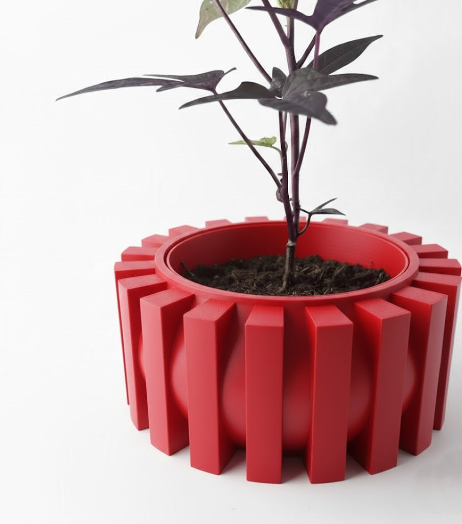 Erlin Pflanztopf – Architektonischer 3D-Pflanztopf mit kraftvollem Reliefdesign