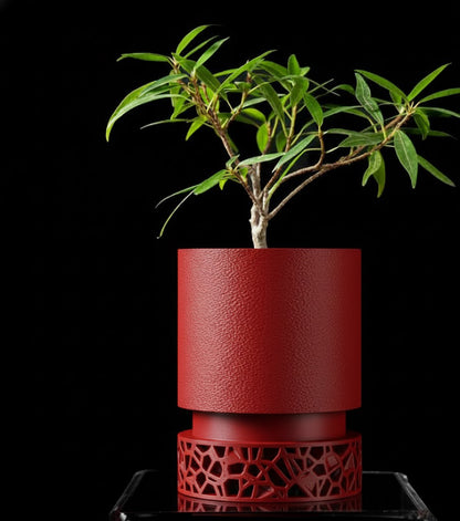 Vori 2.0 Pflanztopf – Urbaner Zylinder trifft filigranes 3D-Sockeldesign