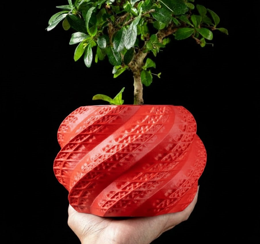 3D Pflanztopf „Muschel“ – Skulpturale Eleganz in Spiralform