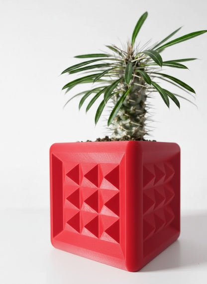 3D Pflanztopf „Novo“ – Geometrie in kubischer Klarheit