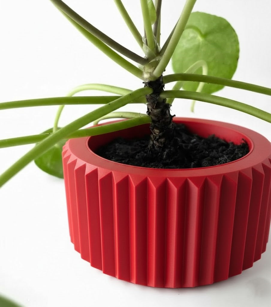 Rilas Pflanztopf – Eleganter 3D-Pflanztopf mit klarer Linienstruktur