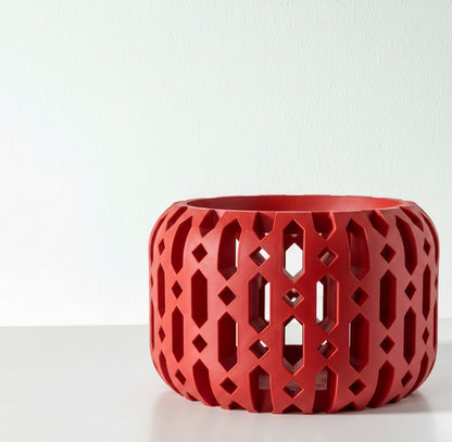 Ritar Pflanztopf – Geometrischer 3D-Orchideentopf mit facettenreicher Struktur und Belüftungsdesign