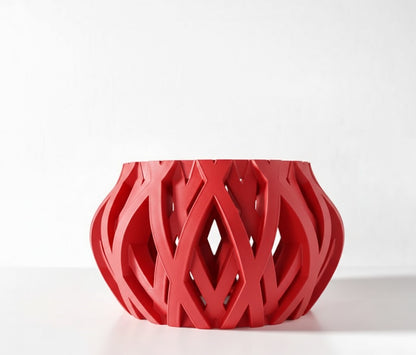 Rimo Pflanztopf – Organischer 3D-Orchideentopf mit verschlungenem Belüftungsdesign und Abtropfschale