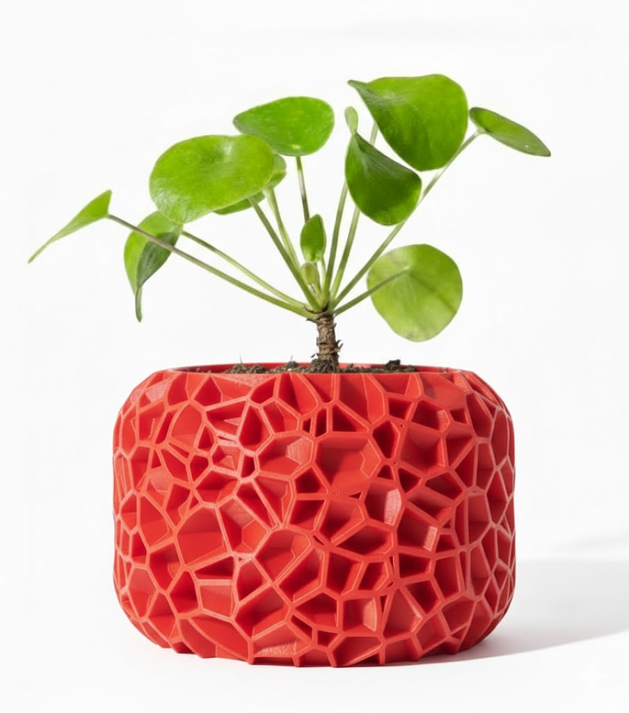 Der Vori – Organischer 3D-Pflanztopf im Voronoi-Look