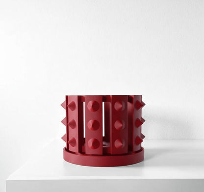 Irvox Pflanztopf – Unkonventioneller 3D-Orchideentopf mit markanter Noppenstruktur und Abtropfschale