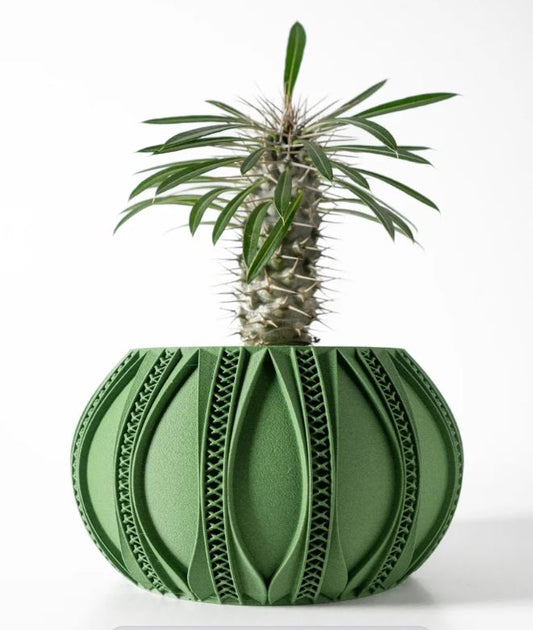 Ryne – 3D-Pflanztopf mit ornamentaler Rillen-Geometrie