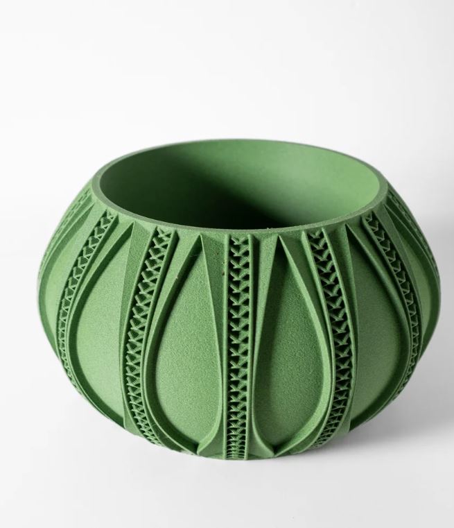 Ryne – 3D-Pflanztopf mit ornamentaler Rillen-Geometrie