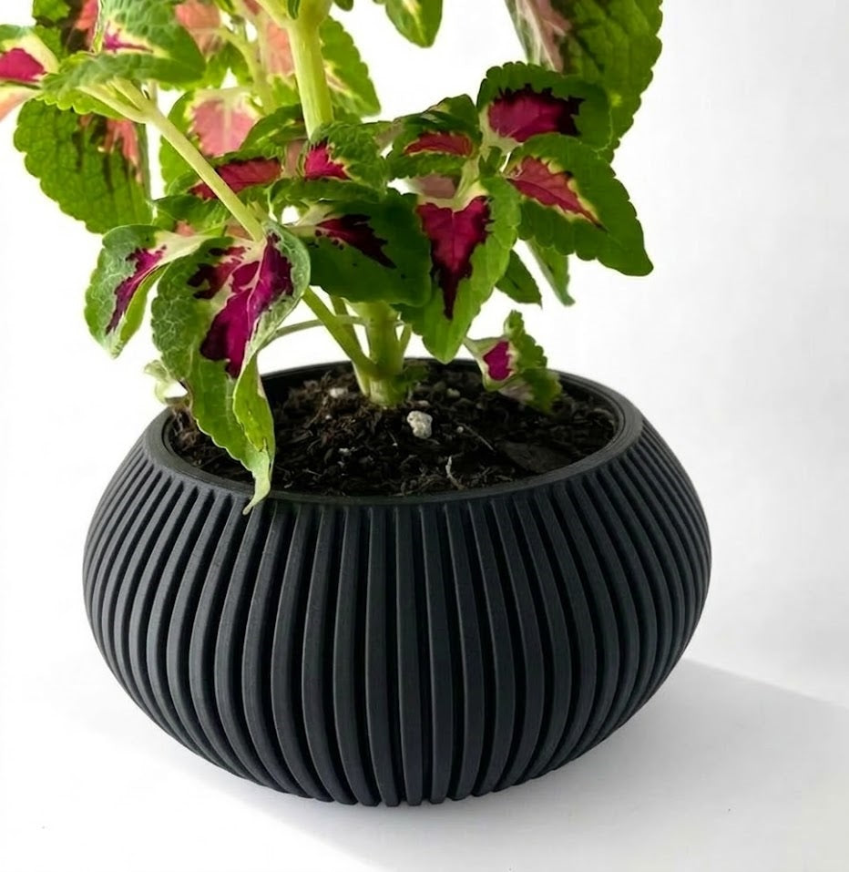 Torme Pflanztopf – Organisch geformter 3D-Topf mit eleganter Rillenstruktur