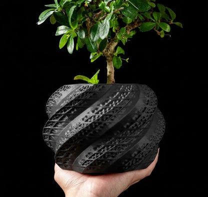 3D Pflanztopf „Muschel“ – Skulpturale Eleganz in Spiralform