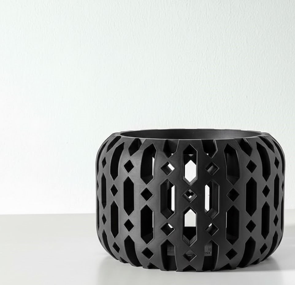 Ritar Pflanztopf – Geometrischer 3D-Orchideentopf mit facettenreicher Struktur und Belüftungsdesign