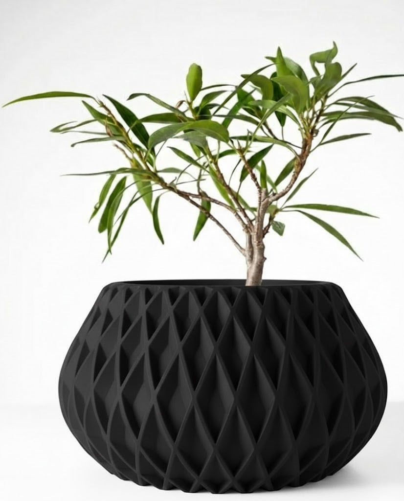 Der Rivio – 3D-Pflanztopf mit rautenartiger Gitterstruktur