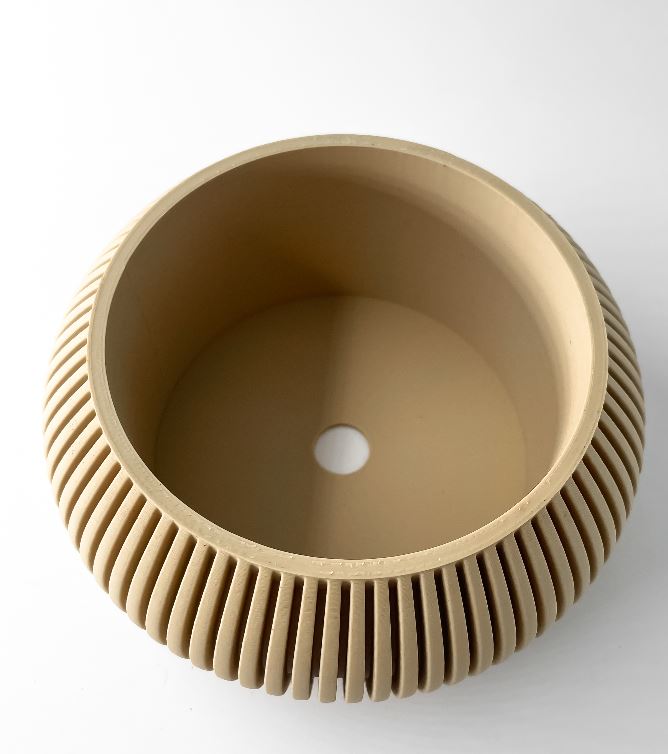 Torme Pflanztopf – Organisch geformter 3D-Topf mit eleganter Rillenstruktur