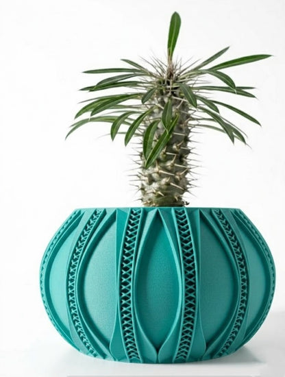 Ryne – 3D-Pflanztopf mit ornamentaler Rillen-Geometrie